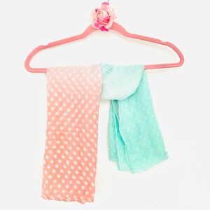 💕Pretty Pastel Ombre Pink/Turquoise Scarf/Shawl OS